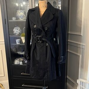 Zara Elegant Black Trench Coat